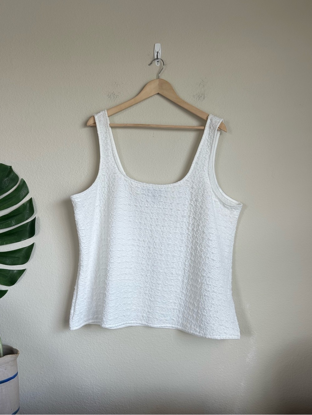 Eloquii Textured Square Scoopneck Tank